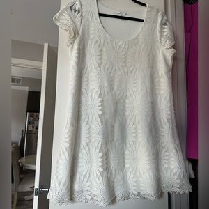 White lace (flowers) dress